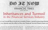 Inheritances and Turmoil in the Financial Services Industry