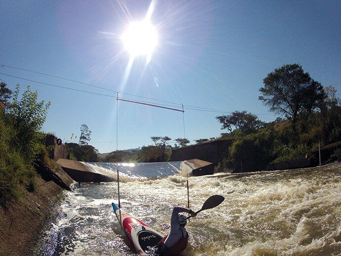 Upstream gates are always done in eddys, going in an upstream direction. Photo by Don Wewege