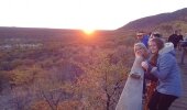 Sunset from the deck at Damara Mopane.