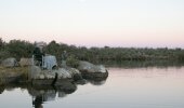 Armchair fly fishing during the evening rise.