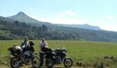 Stopping for a Coke and a leg stretch before tackling Middledale Pass.