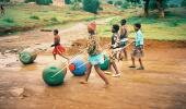 Even kids can push the rollers with ease - making the chore of collecting water child's play.