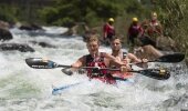 Defending champ Hank McGregor (front) will hope to claim a record sixth K2 Hansa Fish River Canoe Marathon title when he and Jasper Mocké (back) tackle the 82km event this weekend.