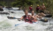 Defending champ Hank McGregor (front) will hope to claim a record sixth K2 Hansa Fish River Canoe Marathon title when he and Jasper Mocké (back) tackle the 82km event this weekend.