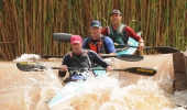 Super Fish Eagle Rory Anderson (front) will be joined once again in 2015 by partners Andy McPherson (middle) and Owen Johnson (back) as Anderson makes a bid to complete and unprecedented 34th Hansa Fish River Canoe Marathon when they set off from Grassridge Dam for Cradock Sports Ground from 9 to 10 October.