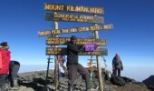 Chief Scout Sibu Vilane at Uhuru peak Kilimanjaro.