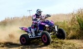 Chardri Monk in action on her Yamaha Raptor 700.