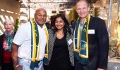Chester Williams, Priya Naidoo - Tsogo Sun Group General Manager of Comm, and Francois Pienaar