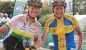  Swedish marathon champion Jennie Stenerhag (right), pictured here with Robyn de Groot at this year’s sani2c, was the women’s race winner at the inaugural Bestmed Paarl MTB Classic, presented by the City of Drakenstein, in the Cape Winelands on Sunday. 