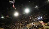 Clinton Moore of Australia performs during the finals of the first stop of the Red Bull X-Fighters World Tour at the Monumental Plaza de toros in Mexico City, Mexico on March 06, 2015.