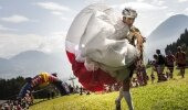 Eichholzer Helmut races at the Red Bull Dolomitenmann in Lienz, Austria on 6 September 2014.