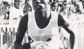 Thulani on his way to a famous victory at the 1986 Old Mutual Two Oceans Marathon.
