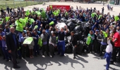 Woodville Primary School Grade 6 learners, one of the schools competing in a month-long competition to recycle as much as possible during World Clean Up Month. 