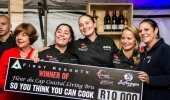 Winners of the 'Fleur du Cap So You Think You Can Cook Ballito Style' competition Monique Naude (Pro Chef from New York Restaurant & Bar) and Cassidy van de Heever (Amateur chef).
