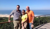 Paul Gardiner with Thu Minh and her husband, Otto, at Oceana Beach and Wildlife Reserve in South Africa’s Eastern Cape, April 2014