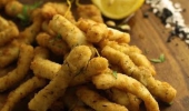 Crumbed calamari.