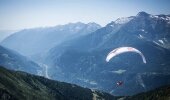 Aaron Durogati (ITA) flying during Red Bull X-Alps 2015. 