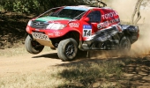 Castrol Team Toyota Hilux crew Leeroy Poulter and Rob Howie have a tight hold on the Production Vehicle championship