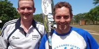 Following a few years in the competitive paddling wilderness, four time FNB Dusi Canoe Marathon champion Ant Stott (right) will make his timely return to competitive paddling with partner Carl Folscher (left) at the Umpetha Challenge on Sunday, 8 November.