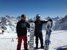 Snowboarding in Les Deux Alps