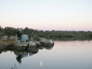 Armchair fly fishing during the evening rise.