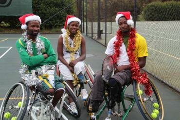 WTSA players, left to right : Bongani Dhlamini. Kg Montjane and Evans Maripa.