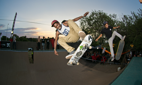 Khule Ngubane and Moses Adams timing their tricks.