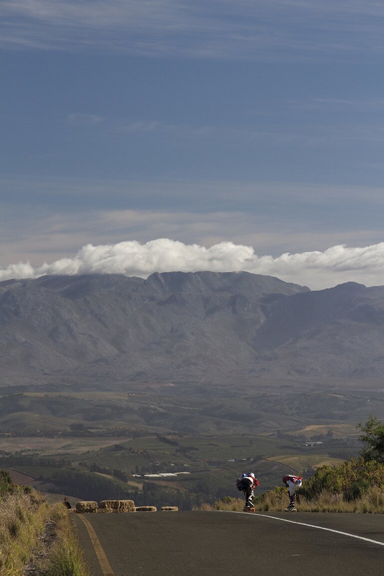 The long straight overlooks some eye candy, which few of the riders notice while racing.