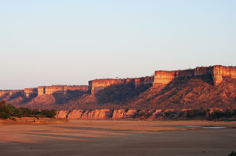 Chiloyo Cliffs as seen from Directors camp Chiloyo Cliffs as seen from Directors camp