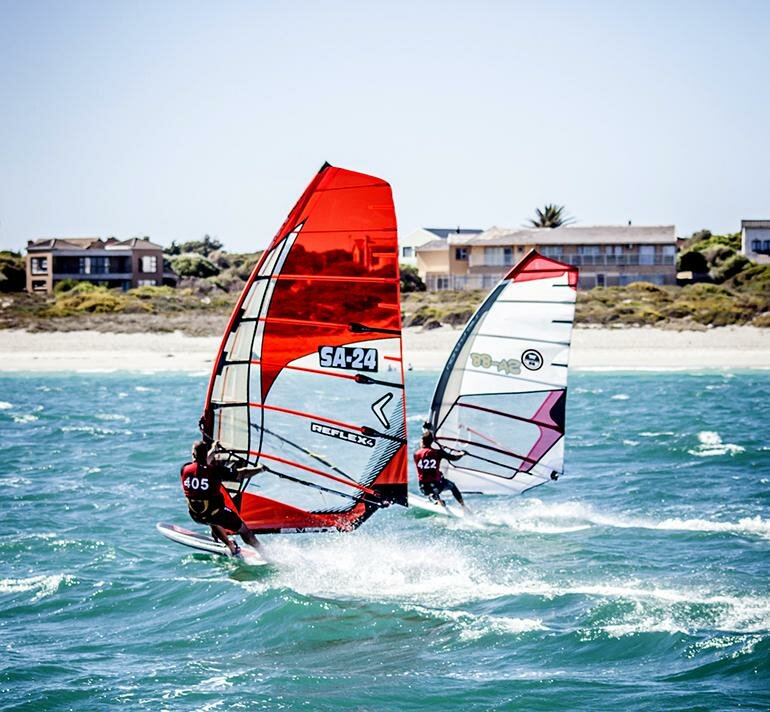 Kite surfers dominate Langebaan Dash