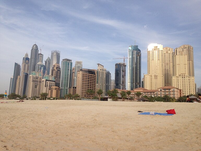 Jumeirah beach front. Jumeirah Beach front.