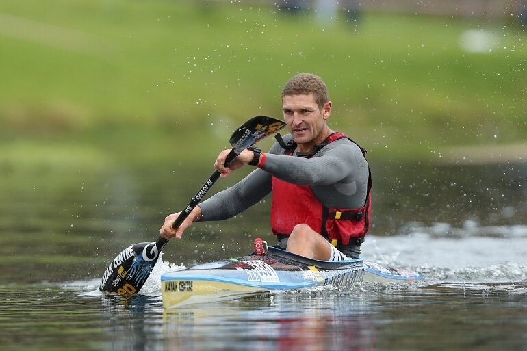 Jeep Team/Kayak Centre's Hank McGregor (pictured) clinched a slender five second over his nearest rival Andy Birkett of Euro Steel during Tuesday's time trial of the 2015 Berg River Canoe Marathon.