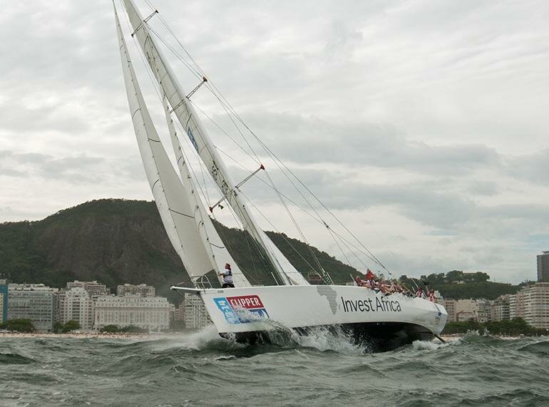 Invest Africa leaving Rio de Janeiro en route to Cape Town. Invest Africa leaving Rio de Janeiro en route to Cape Town.