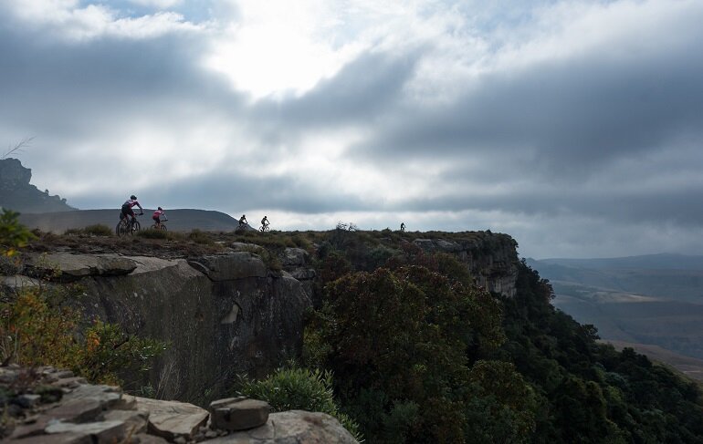 The iconic Solly’s Folly descent off the Drakensberg escarpment is currently getting a facelift ahead of the 10th edition of the Berg and Bush mountain bike stage race in October.