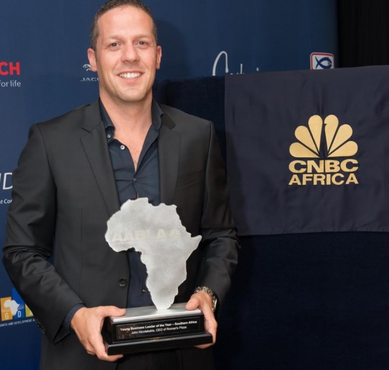 Roman’s Pizza’s CEO, John Nicolakakis, WINS AABLA Young Business Leader Award Roman’s Pizza’s CEO, John Nicolakakis, WINS AABLA Young Business Leader Award