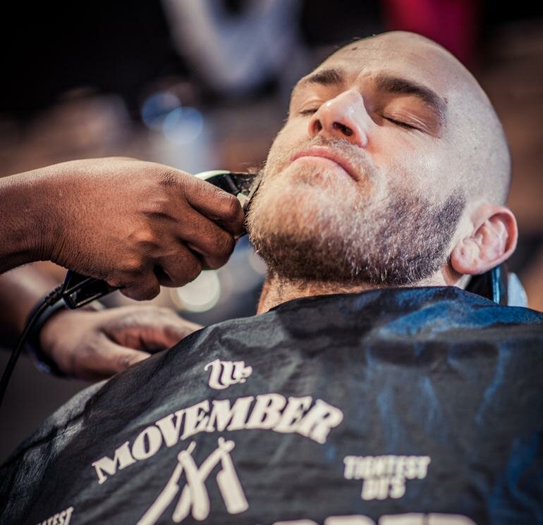 Garreth ‘Soldier Boy’McLellan says goodbye to his infamous facial hair at Floyd’s Barbershop on the 1st of November. Soldier Boy