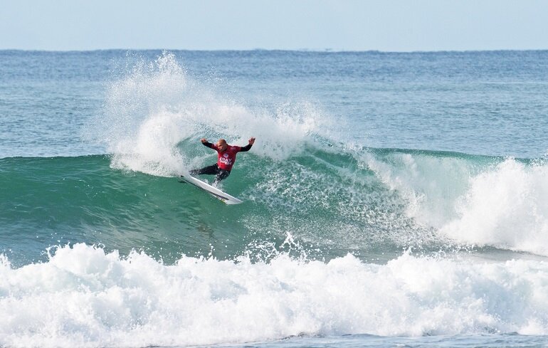 Kelly Slater in action in round 3. Kelly Slater in action in round 3