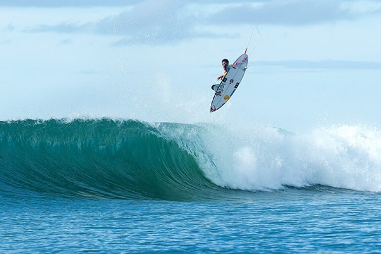 Caption: Reigning WSL Champion Gabriel Medina (BRA) posted the highest two-wave heat total of the competition in Round 3 today, a near perfect 19.07. Caption: Reigning WSL Champion Gabriel Medina (BRA) posted the highest two-wave heat total of the competition in Round 3 today, a near perfect 19.07.