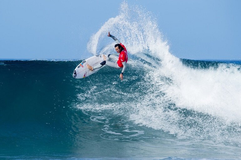 Two times event champion Jordy Smith in action at the JBay Open last year. Two times event champion Jordy Smith in action at the JBay Open last year.