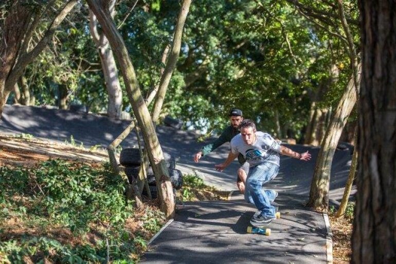 Pro skaters Troy O'Sullivan and Eben Combrinck. Pro skaters Troy O'Sullivan and Eben Combrinck.
