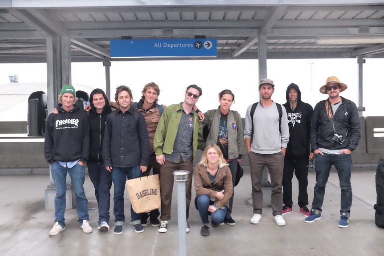 The RVCA USA Pro Skate Team and friends, departing after a momentuous South African tour