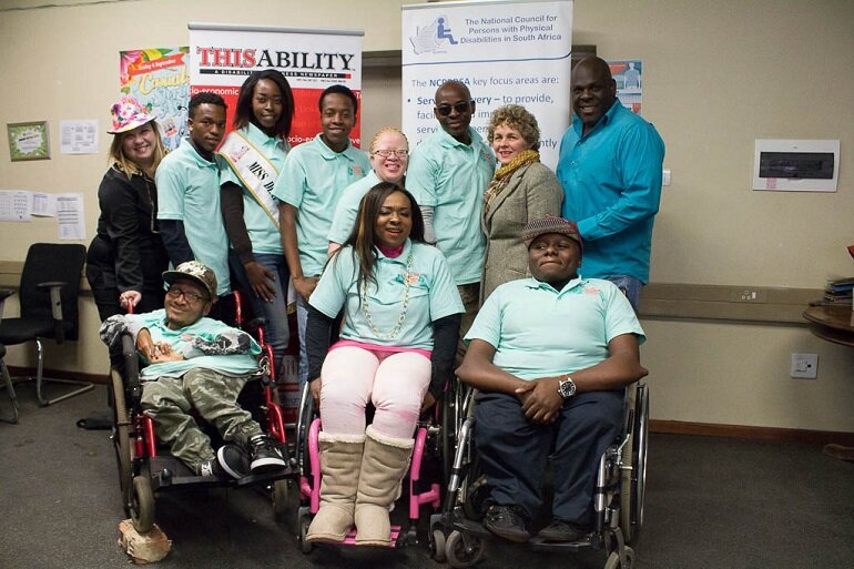 Welcoming new ambassadors at offices of National Council of Persons with Physical Disabilities SA in Edenvale.