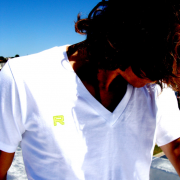 Dipped V-neck