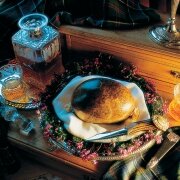Haggis and whisky: a meal any true Scot would relish.