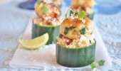 Cucumbers with chicken and couscous 